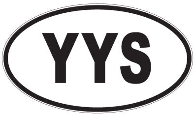 YYS - 3 Letter Initials Oval Sticker