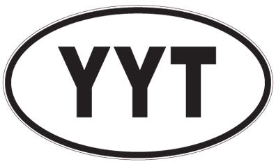 YYT - 3 Letter Initials Oval Magnet