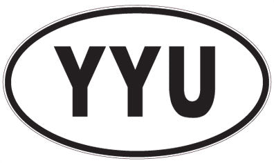 YYU - 3 Letter Initials Oval Magnet