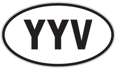 YYV - 3 Letter Initials Oval Magnet