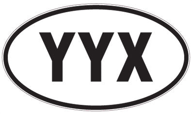 YYX - 3 Letter Initials Oval Magnet