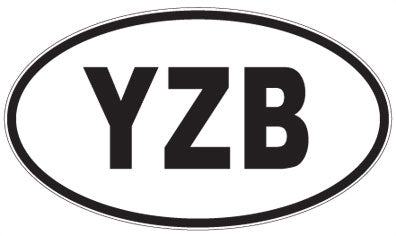 YZB - 3 Letter Initials Oval Sticker