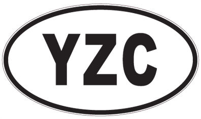 YZC - 3 Letter Initials Oval Magnet