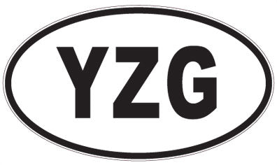 YZG - 3 Letter Initials Oval Magnet