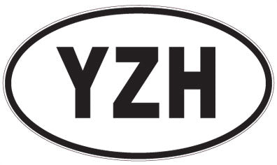 YZH - 3 Letter Initials Oval Magnet