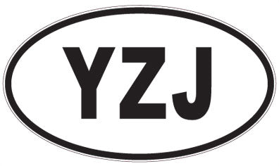 YZJ - 3 Letter Initials Oval Magnet