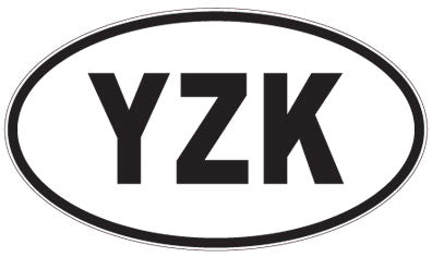 YZK - 3 Letter Initials Oval Magnet