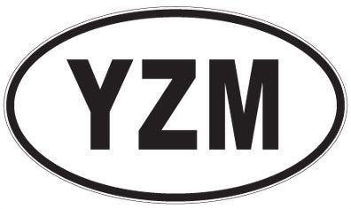 YZM - 3 Letter Initials Oval Magnet