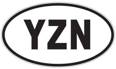 YZN - 3 Letter Initials Oval Magnet