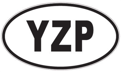YZP - 3 Letter Initials Oval Magnet