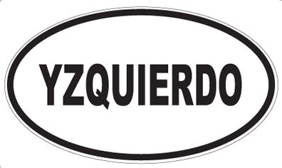 YZQUIERDO - Oval Sticker
