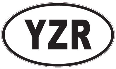YZR - 3 Letter Initials Oval Sticker