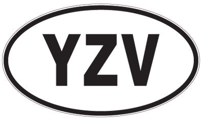 YZV - 3 Letter Initials Oval Magnet