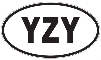 YZY - 3 Letter Initials Oval Magnet