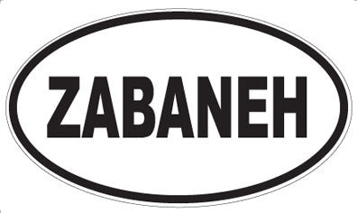 ZABANEH - Oval Sticker