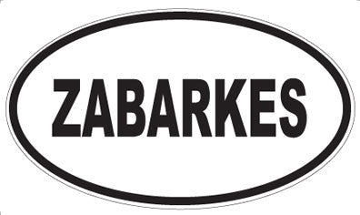 ZABARKES - Oval Magnet