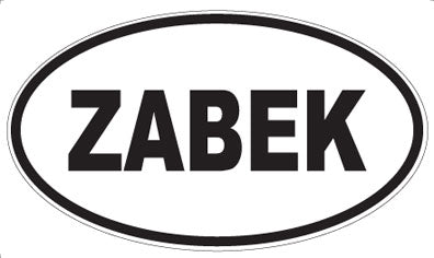 ZABEK - Oval Sticker