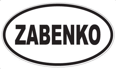 ZABENKO - Oval Sticker