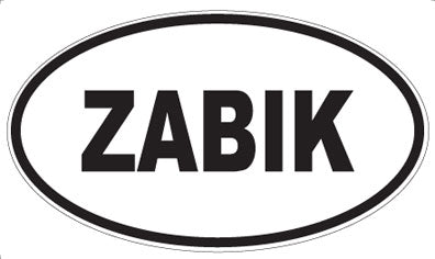 ZABIK - Oval Sticker