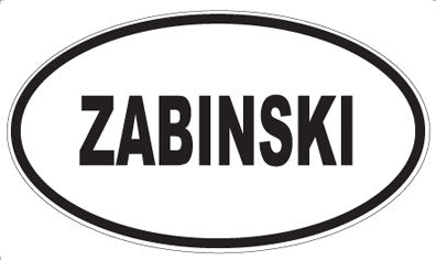 ZABINSKI - Oval Sticker