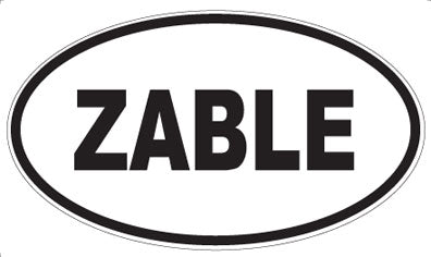 ZABLE - Oval Sticker