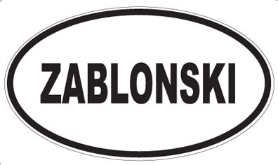 ZABLONSKI - Oval Sticker
