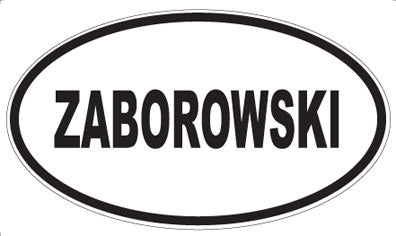 ZABOROWSKI - Oval Sticker