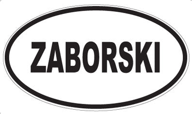 ZABORSKI - Oval Magnet