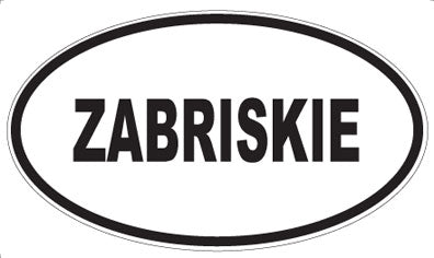 ZABRISKIE - Oval Sticker
