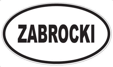 ZABROCKI - Oval Sticker