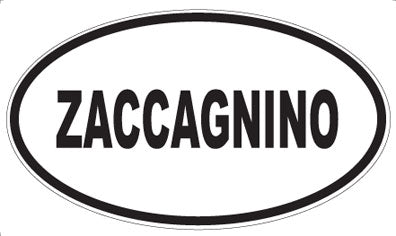 ZACCAGNINO - Oval Sticker
