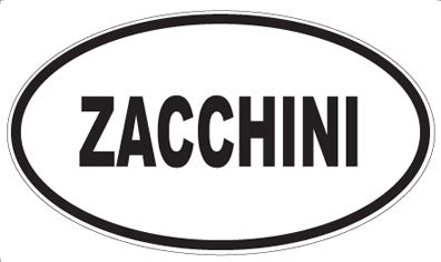 ZACCHINI - Oval Sticker