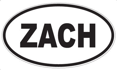 ZACH - Oval Sticker