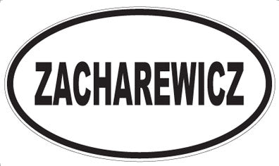 ZACHAREWICZ - Oval Sticker