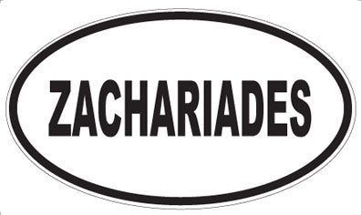 ZACHARIADES - Oval Magnet