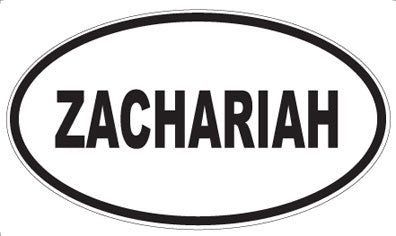 ZACHARIAH - Oval Magnet