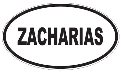 ZACHARIAS - Oval Magnet