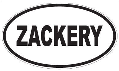 ZACKERY - Oval Magnet