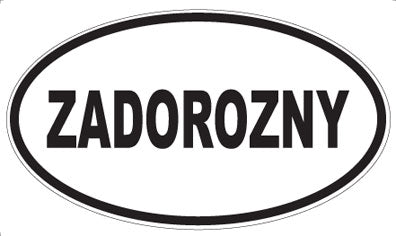 ZADOROZNY - Oval Sticker