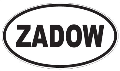 ZADOW - Oval Sticker