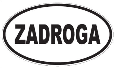 ZADROGA - Oval Magnet
