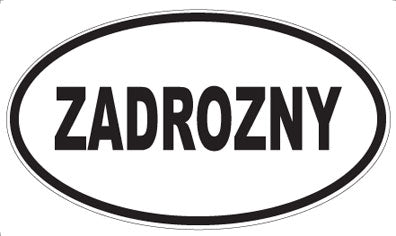 ZADROZNY - Oval Sticker