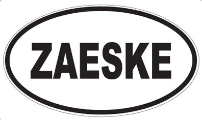 ZAESKE - Oval Sticker