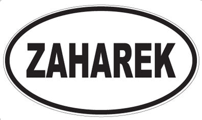 ZAHAREK - Oval Sticker