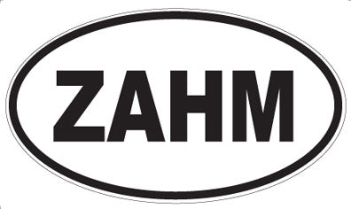 ZAHM - Oval Sticker