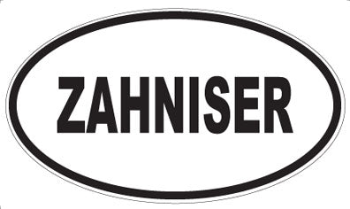 ZAHNISER - Oval Magnet