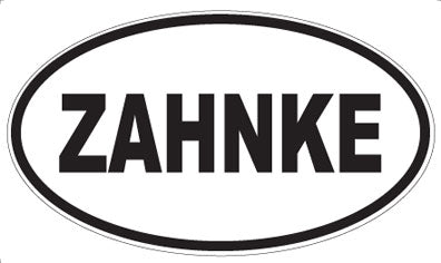 ZAHNKE - Oval Sticker