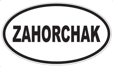 ZAHORCHAK - Oval Sticker