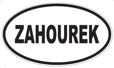 ZAHOUREK - Oval Sticker