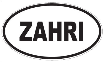 ZAHRI - Oval Sticker